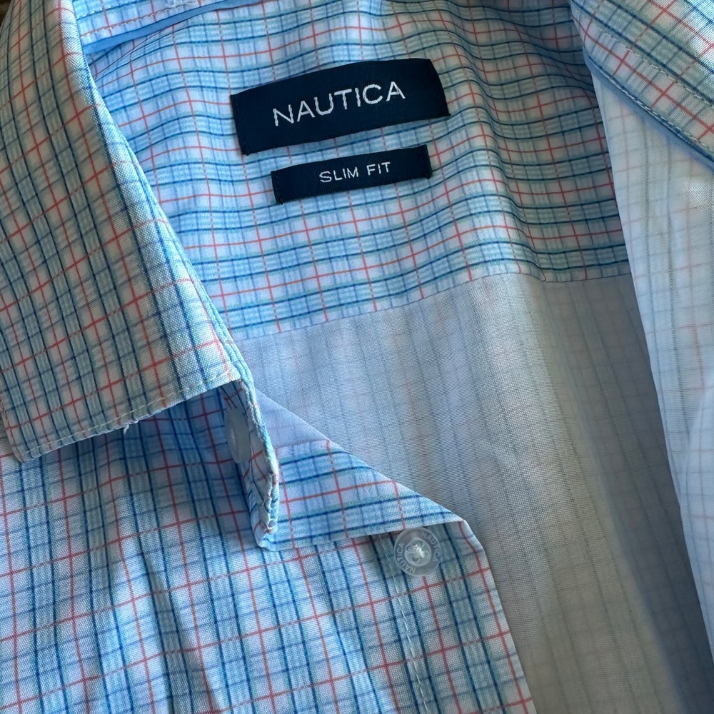 Nautica Casual Plaid Shirt - Blue and Red